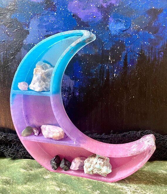 Resin Moon Shelf Moon Shelf Moon Shelves Resin Shelf Shefl Etsy