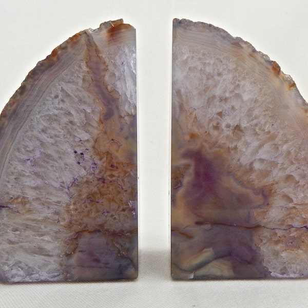 Agate Bookends, Stone Book Ends for Him
