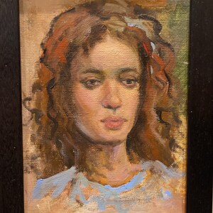 Woman Portrait Painting, Original Oil Painting, Small Painting 5x7 ...