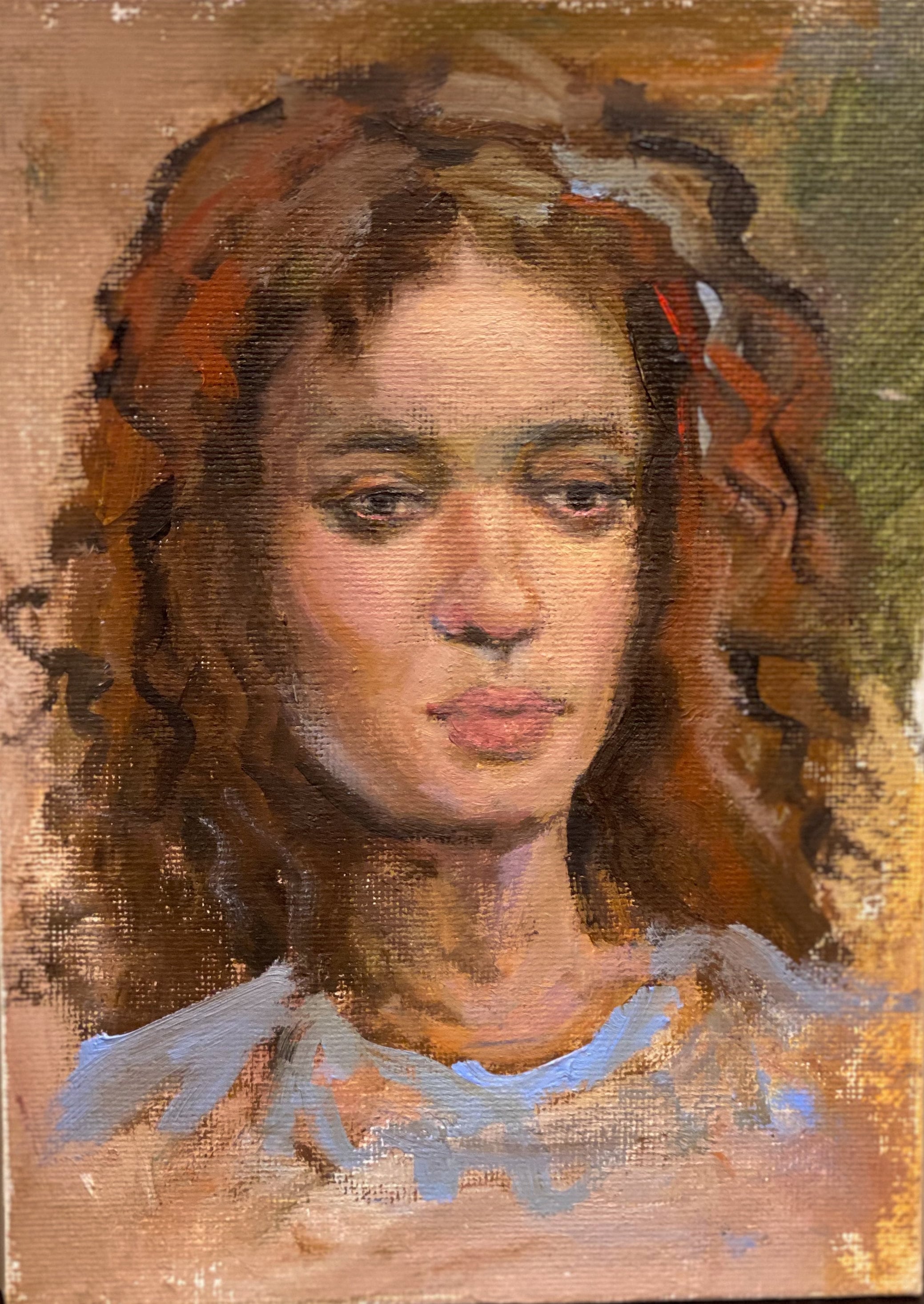 Woman Portrait Painting, Original Oil Painting, Small Painting 5x7 ...