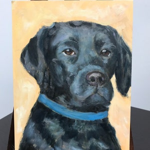 Dog Portrait Labrador, 6&quot;x8&quot;, original oil painting, Pet Portrait, Dog Art, home decor, gift idea, collectible