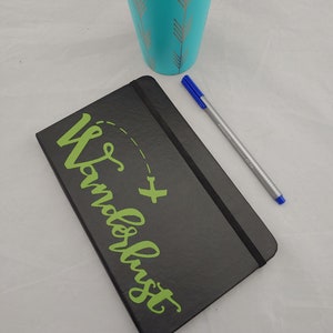 Wanderlust Journal, Hand-painted, dot grid journal