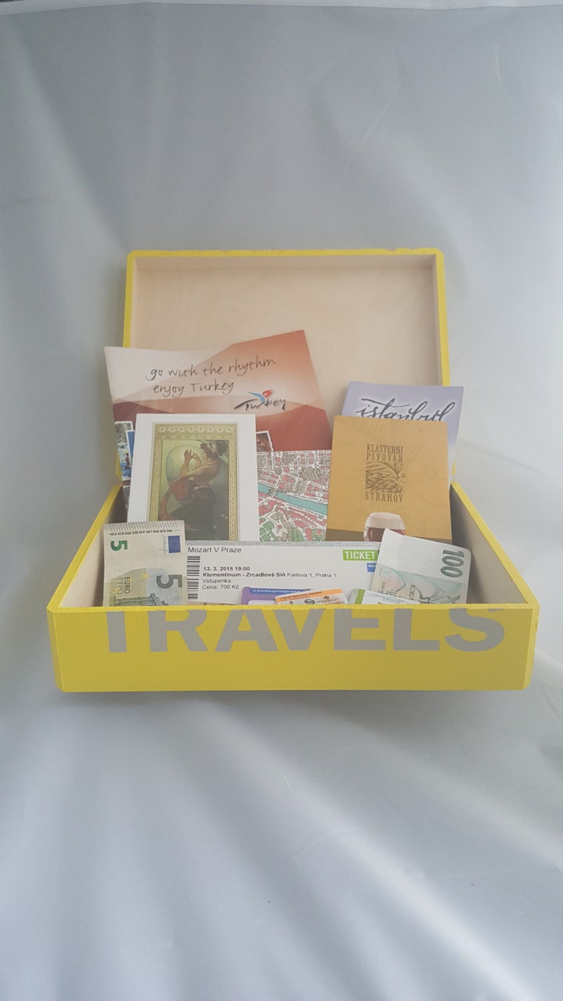 Travel Keepsake Box, Study Abroad Memory Box, Travel Memory Box image 2