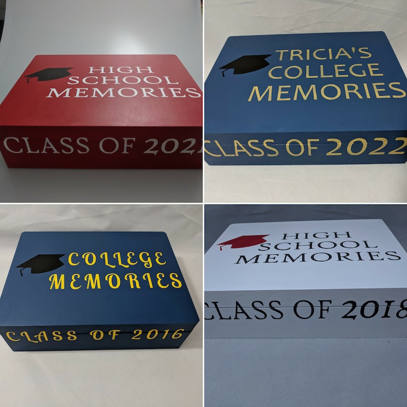 High School Memory Box Graduation Memory Box College Etsy