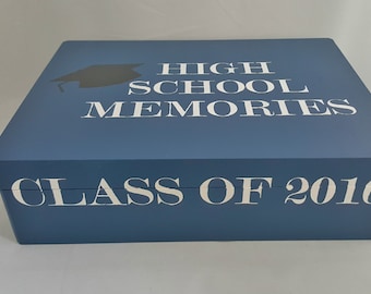 High School Memory Box, Graduation Memory Box, College Graduation Memory Box