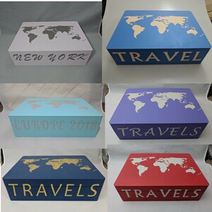 Travel Keepsake Box, Study Abroad Memory Box, Travel Memory Box image 3