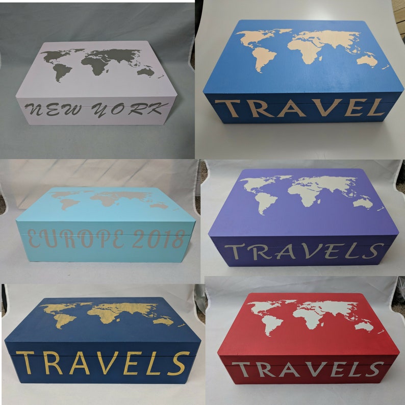 Travel Keepsake Box, Study Abroad Memory Box, Travel Memory Box image 3