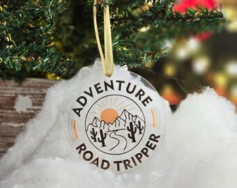 Adventure Road Trip Ornament, acrylic ornament, travel ornament