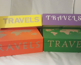 Travel Keepsake Box, Study Abroad Memory Box, Travel Memory Box