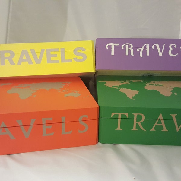 Travel Keepsake Box, Study Abroad Memory Box, Travel Memory Box