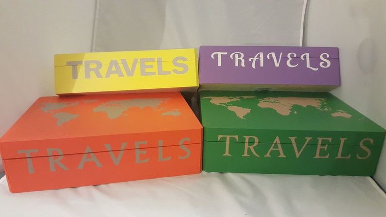 Travel Keepsake Box, Study Abroad Memory Box, Travel Memory Box image 1