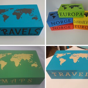 Travel Keepsake Box, Study Abroad Memory Box, Travel Memory Box image 4