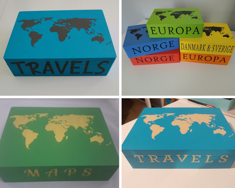 Travel Keepsake Box, Study Abroad Memory Box, Travel Memory Box image 4