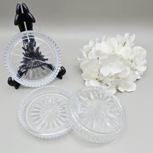 Vintage Princess House Exclusive Collection | Lead Crystal Coasters, Set of 6 (Pattern #876) | EUC with Original Box