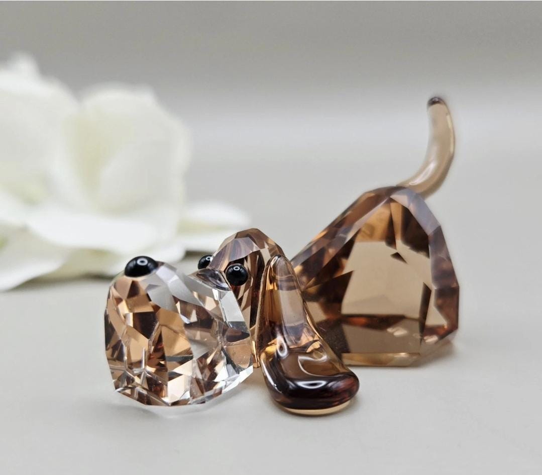Swarovski Crystal Figurine | Peppino the Basset Hound | Gang of