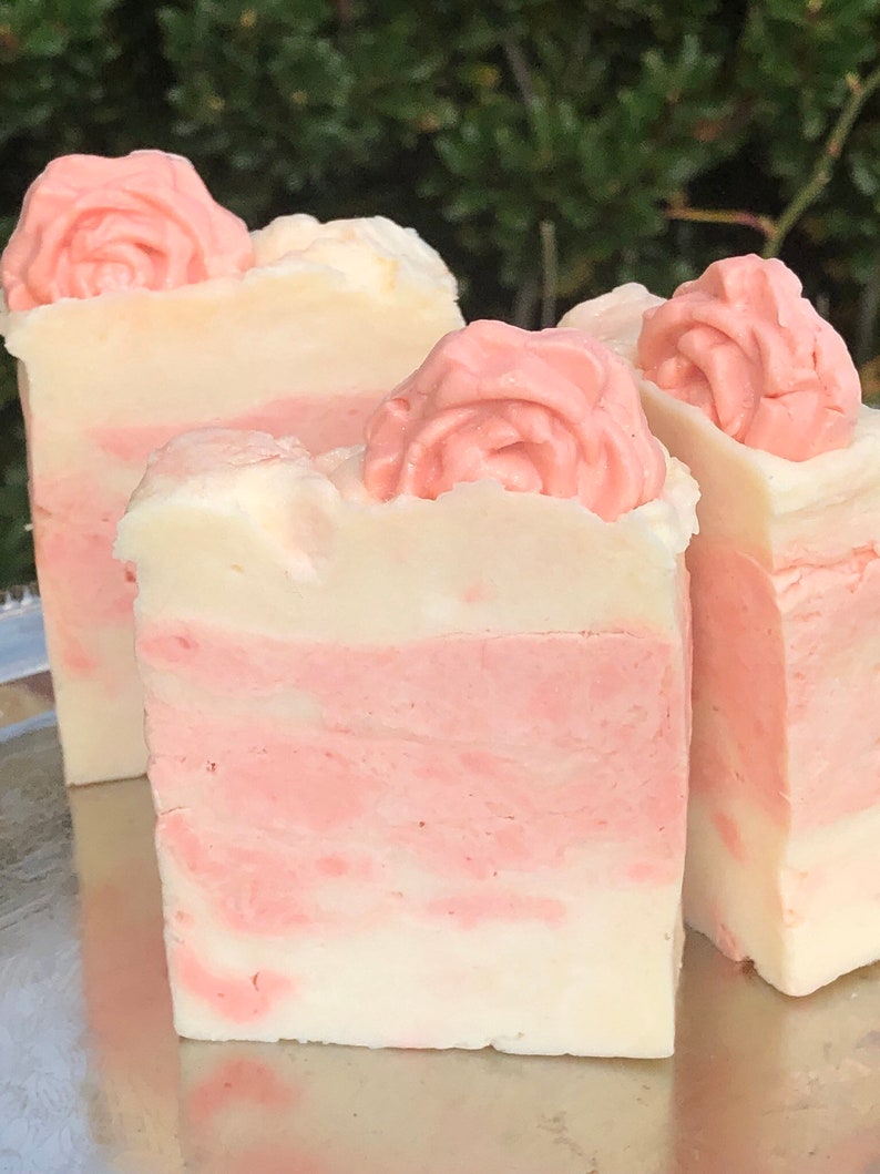 Rose Scented Goat Milk Soap/ Rose Soap Bar Handcrafted Soap Etsy