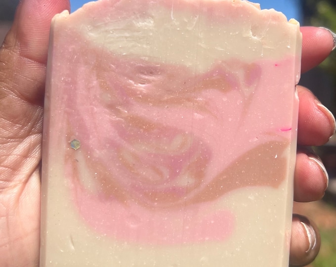 Raspberry Champagne Scented Soap/ Artisan Soap Bar/ Handcrafted Soap/ Cold Processed Soap