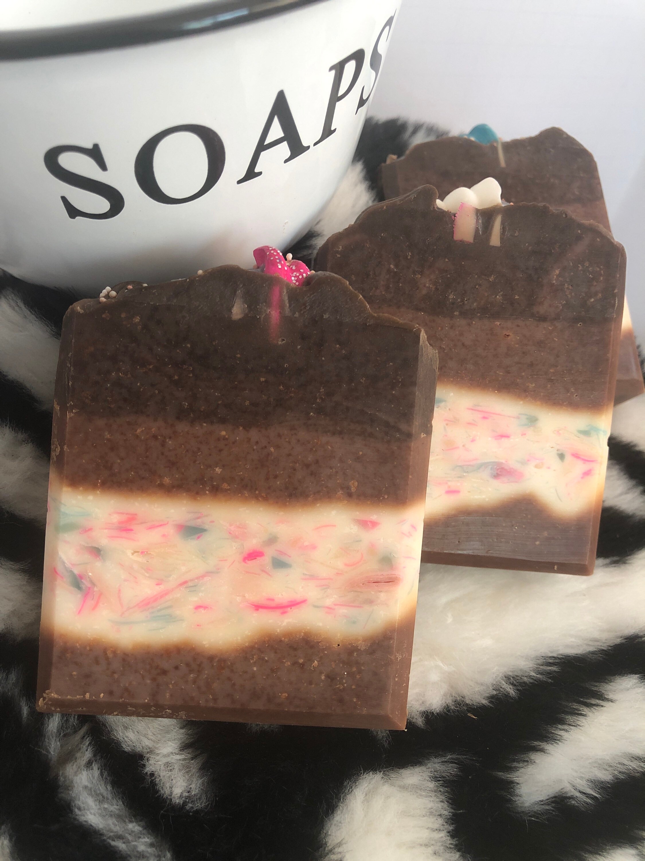 Birthday Cake Soap/ Artisan Soap Bar/ Handcrafted Soap/ Cold Etsy