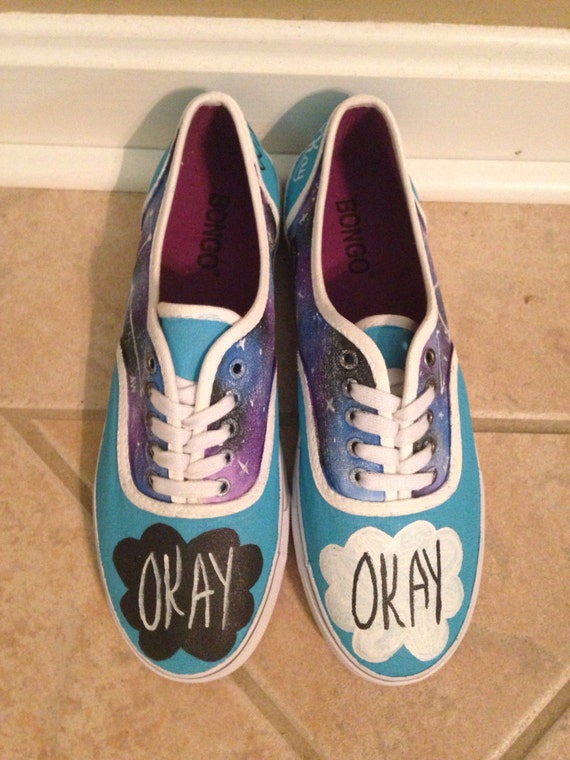 Items similar to The Fault in Our Stars Galaxy Hand Painted Shoes on Etsy