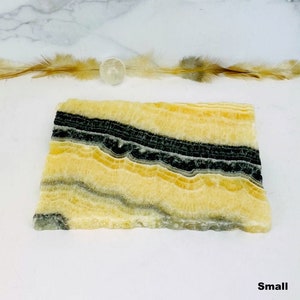 Mexican Onyx Platters - Rustic Yellow Onyx Slab - (RK1-93)