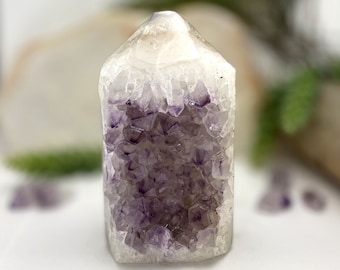 Amethyst  Druzy Cut Base Point - OOAK - (OF2-S9-06)