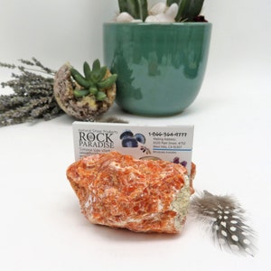 Stone Business Card Holder Large Rough Chunks YOU CHOOSE the Stone WRHS2-3000 image 2