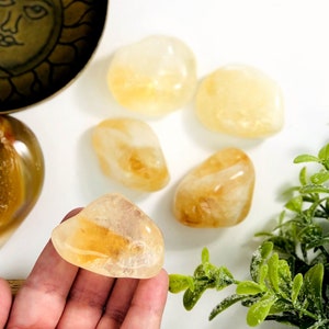 Citrine Tumbled Gemstones - Large Polished Yellow Stones - Jewelry supplies  ~ Choose 1,5,or 10 Stones (TS-92)