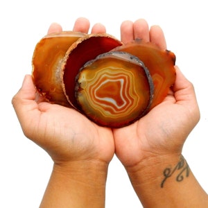 Red Agate Slice - Large Pendant Size - Agate Slices #2 - (AGBS)