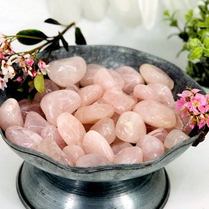 Rose Quartz Large Tumbled Stone - Big Polished Stones -  Choose 1, 5, 10 Pieces