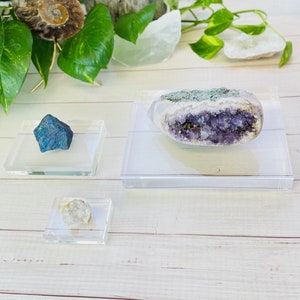 Crystal Display Stand - Thick  Acrylic Rectangle Display - Crystal Decor - YOU CHOOSE - (RK17-21)