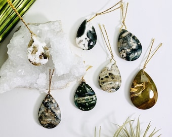 Jasper Tumbled Pendants (RK200B5-1)