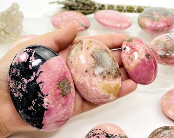 Rhodonite Palm Stones - By Weight
