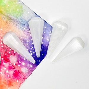 Selenite Pendulum Crystal Point