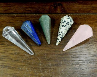 Pendulum Point Top Side Drilled Bead - Metaphysical - Chakra - Crystal Grids - (RK22)