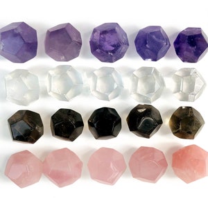 Gemstone Geometric Dodecagons - 12 Sides Great for Meditation Crystal Grids