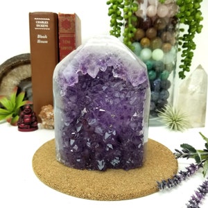 Amethyst  Druzy Polished Cut Base  - OOAK - (DOOAK-S30-01)