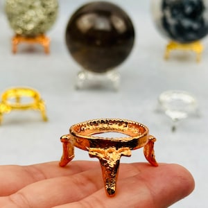 Metal Crystal Sphere Stand - Sphere Holder - You Choose Finish