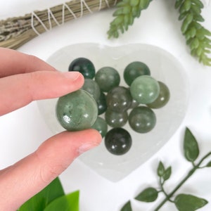 Bolas de cristal de aventurina verde