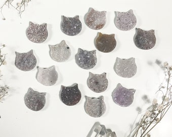 Druzy Agate Cat Crystal- Kitty Cabochon