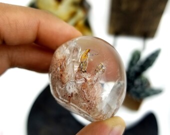 15.5 Pouces, 8 mm perles rondes Lodolite Quartz 178054002