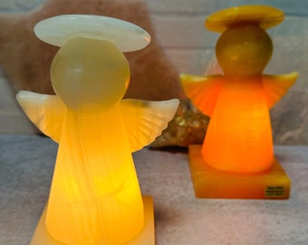 Mexican Onyx Angel Night Light - Hand Carved Stone Lamp - Etsy