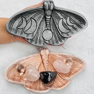 Moth Jewelry Holder Tray - Moon Phase Design