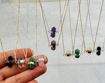Collares de piedras preciosas con punta de cristal Joyas de cristal metafísicas Rock Paradise