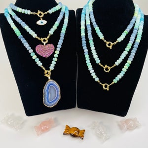 Ocean Dreams Opal Candy Gemstone Necklace