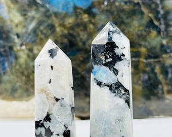 Rainbow Moonstone Polished Crystal Points - By Weight -