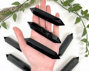 Black Obsidian Double Terminated Points