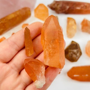 Lemurian Tangerine Kristallspitze - Nach Gewicht - Wire Wrapping