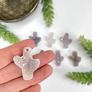 Amethyst Druzy Drilled Cactus