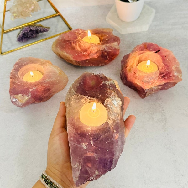Amethyst Candle Holder Etsy