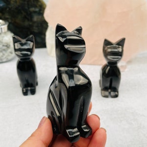 Black Onyx Cat- Polished Stone Kitty - (LBS0-S2-B3)